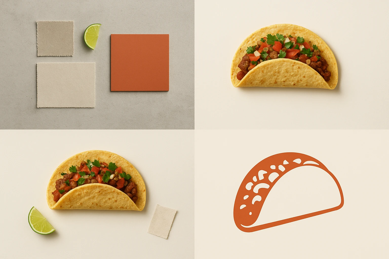 Step-by-step storyboard showing environment, label crop, poster crop, and merch crop variants