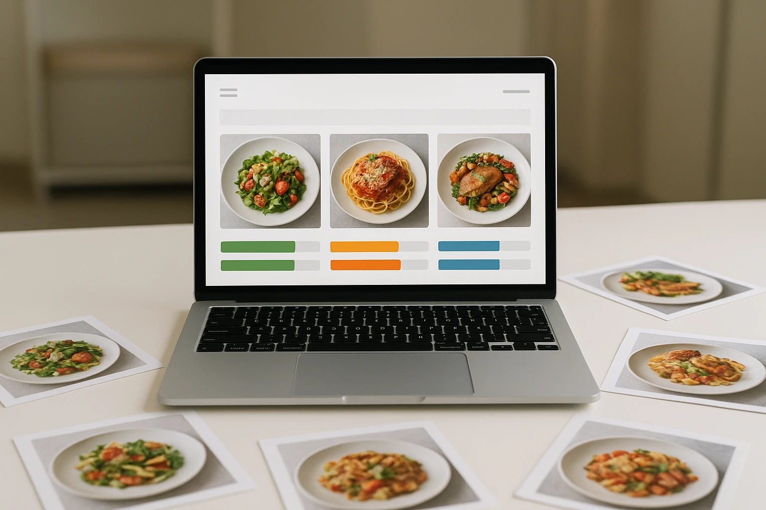 Side-by-side comparison of an over-idealized AI food image versus an honest, realistic representation of the same dish.